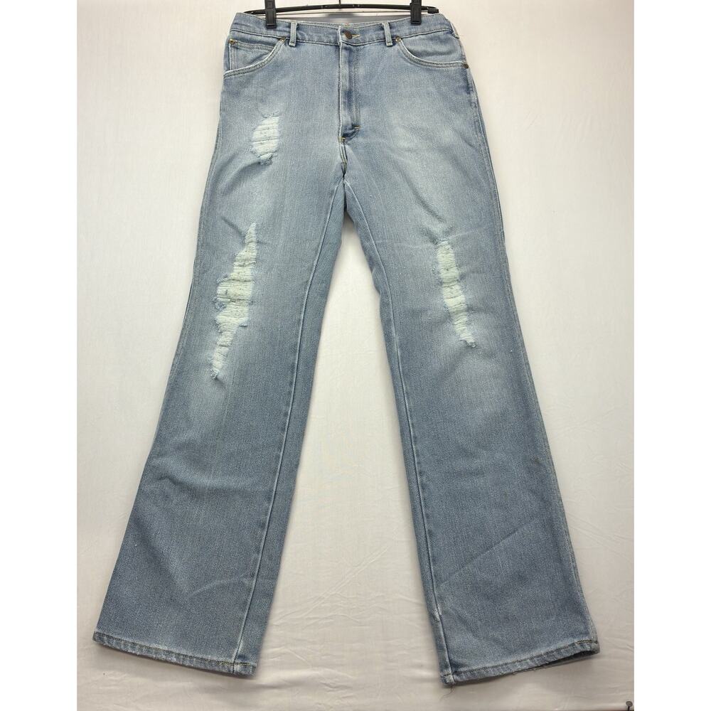 Lee Riders Jeans Men’s 34x34 Vintage 1970s USA Made Distressed Bootcut